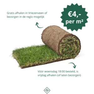 Graszoden €4 per m2