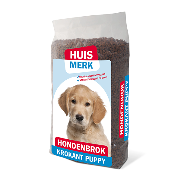 Huismerk hondenbrok krokant puppy